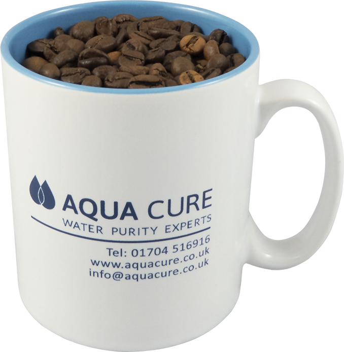 Aqua Cure Mug with Coffee Beans