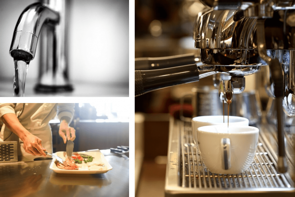 Espresso Machine, Food Service Industry, Tap water