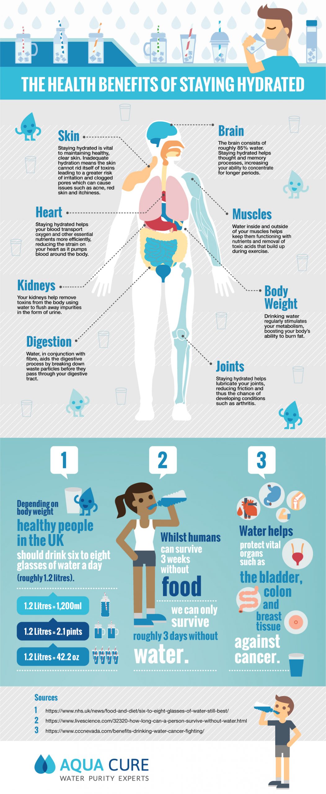 The Health Benefits Of Staying Hydrated Infographic Aqua Cure